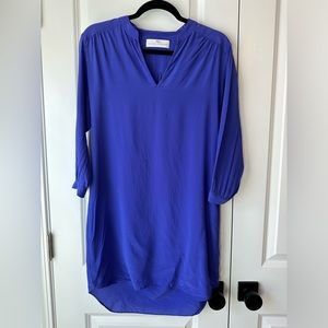 Amanda Uprichard Royal Blue 3/4 Sleeve Silk Dress (Size P = XS)